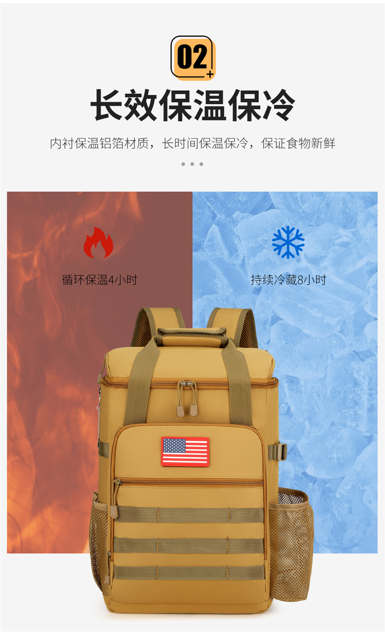 Custom Insulated Tote Bag Wholesale - Waterproof & Thermal, OEM Cooler Bag with Multi-compartment - Image 7