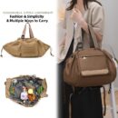 Customizable Diaper Bag Tote for Moms in Beige