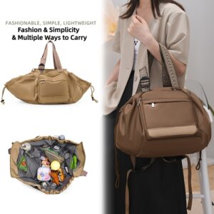 Customizable Diaper Bag Tote for Moms in Beige